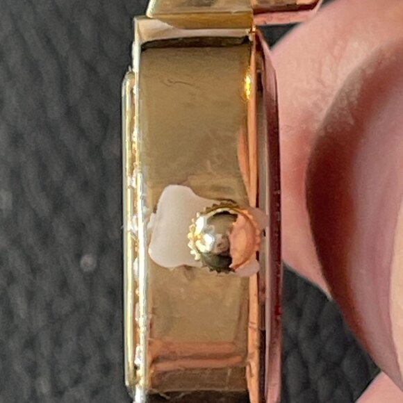 New Gruen Womens Gold-Tone Quartz Watch With Crystal Accents & Metal Bezel - Picture 7 of 10